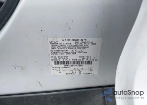 2015 Ford Police Interceptor z USA, uszkodzony, nr VIN 1FAHP2MK4FG175749